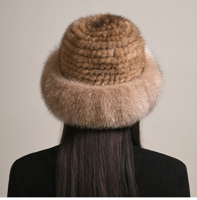 Vellara Mink Fur Hat Luxe Winter Accessory for Cozy Warmth