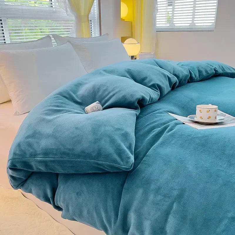 Verdict Flannel Fleece Duvet Cover - CozyCover