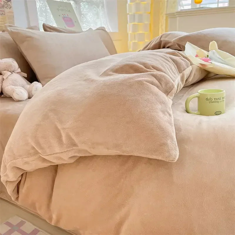 Verdict Flannel Fleece Duvet Cover - CozyCover