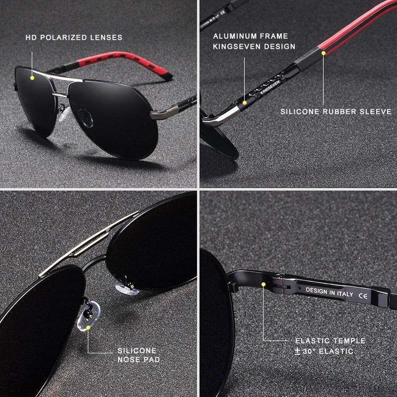 Vintage Polarized Aluminum Sunglasses for Men