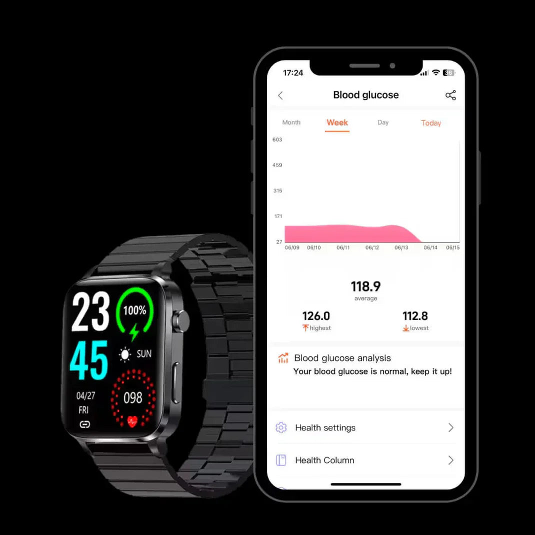 VitaSense Wellness Glucose Watch Noninvasive Monitor