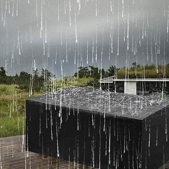 Waterproof Furniture Cover for Garden Black Polyester