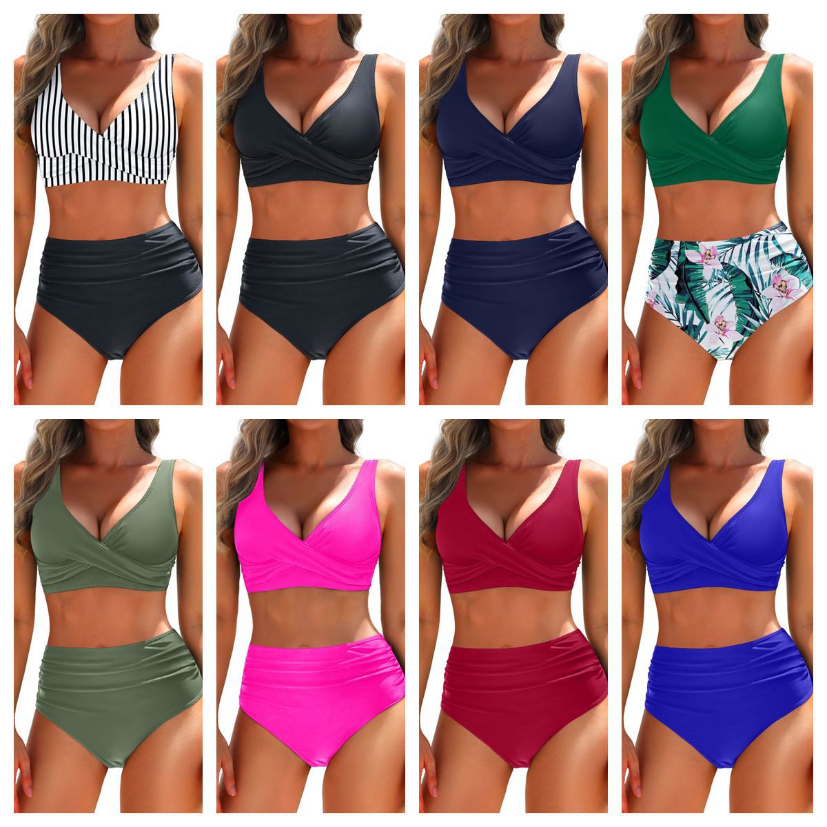 Women's Bikini Set with Shaping Top and High-Waisted Shorts Charly