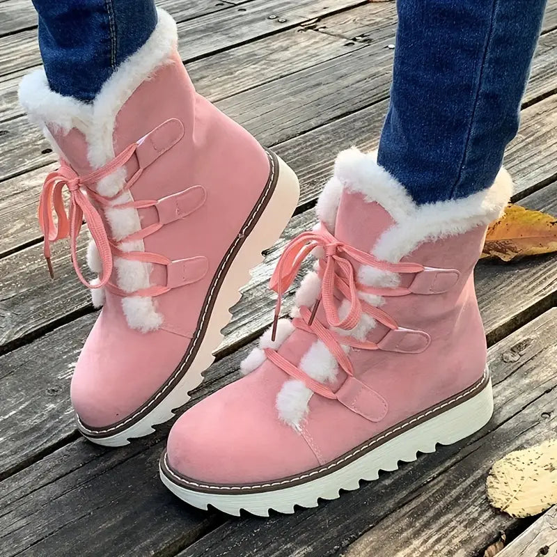 Women's Snow Boots Lined with Faux Fur