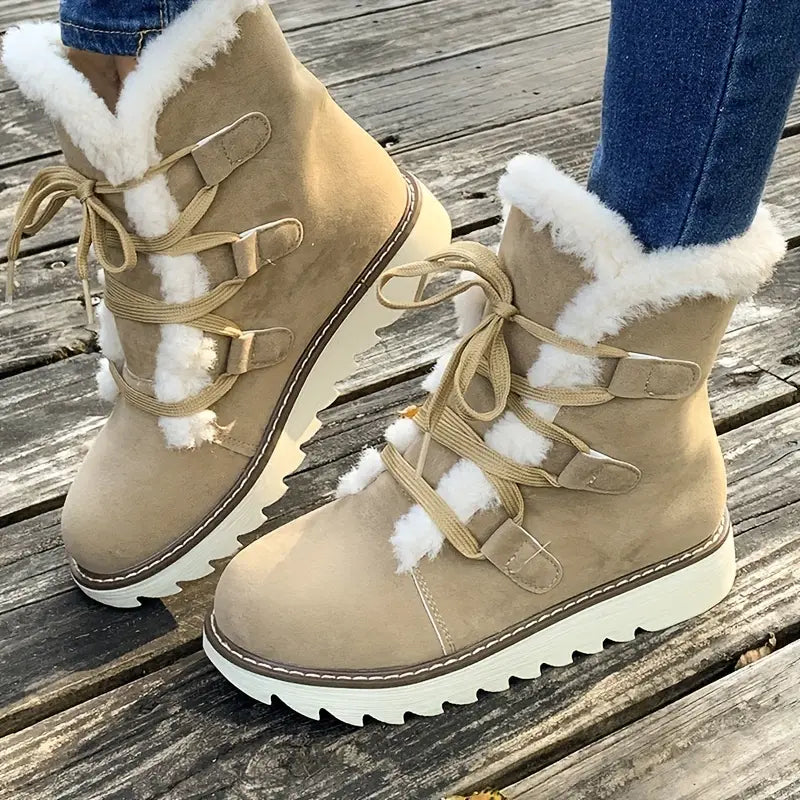 Women's Snow Boots Lined with Faux Fur