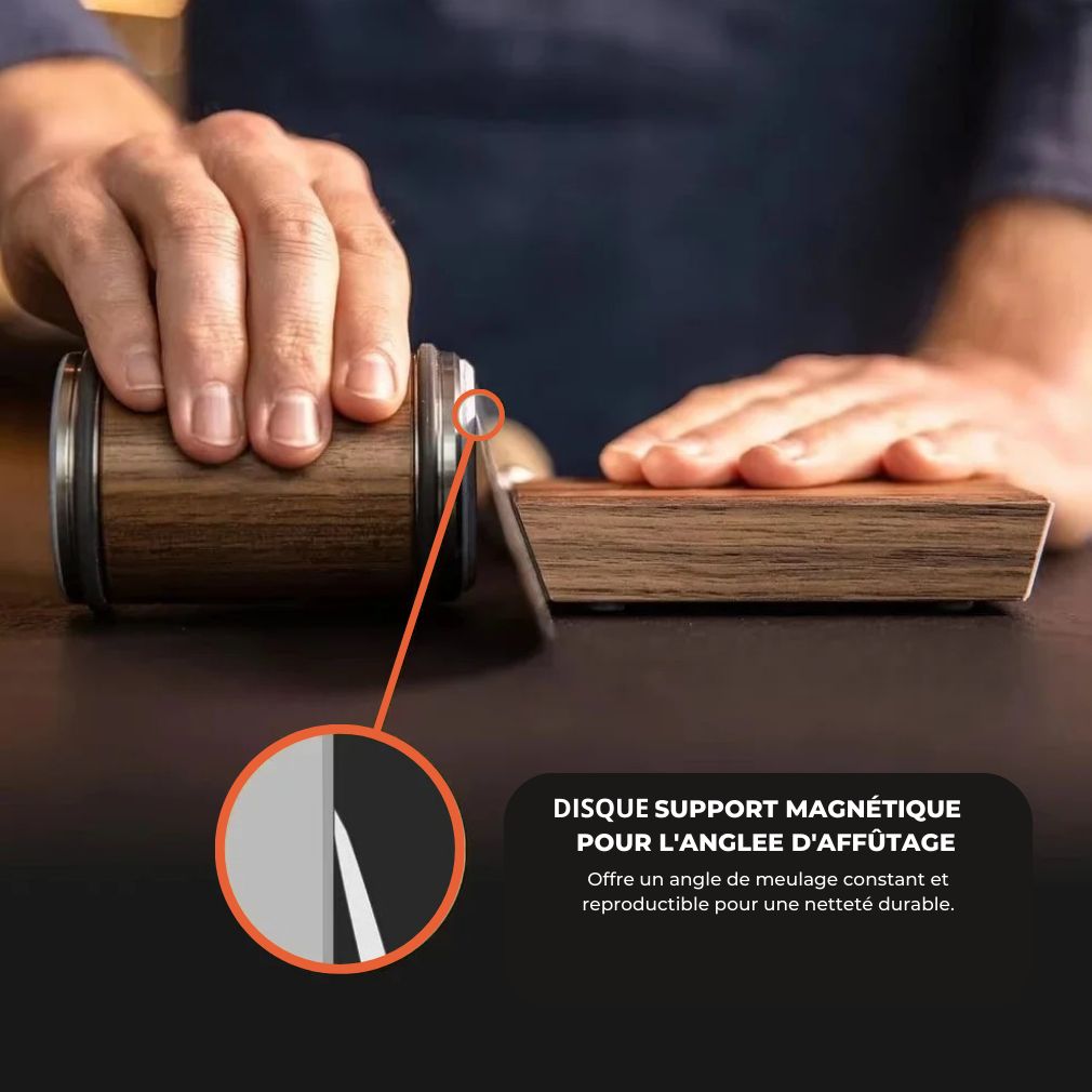 Wooden Knife Roller Sharpener
